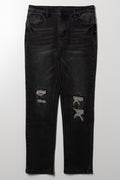 Ripped Denim Jeans Dark Grey