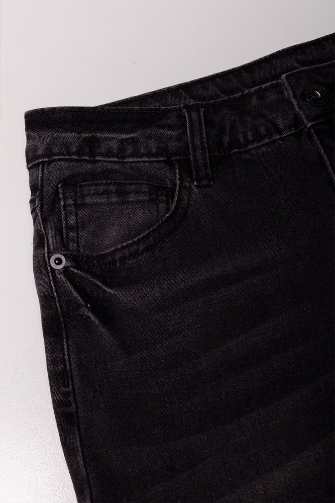 Ripped Denim Jeans Dark Grey