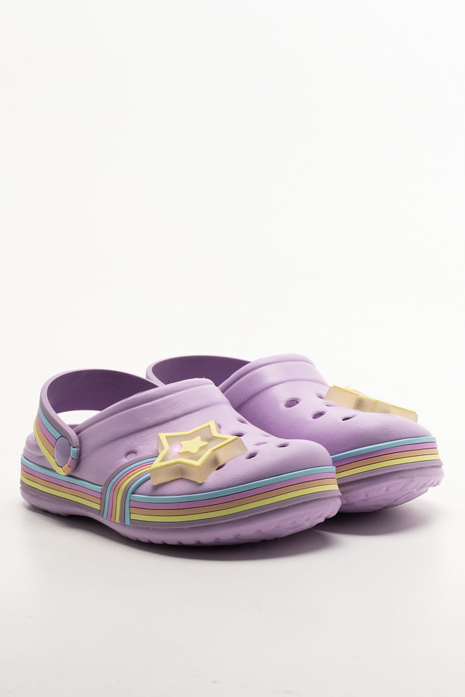 Light Up Star Clogs Lilac