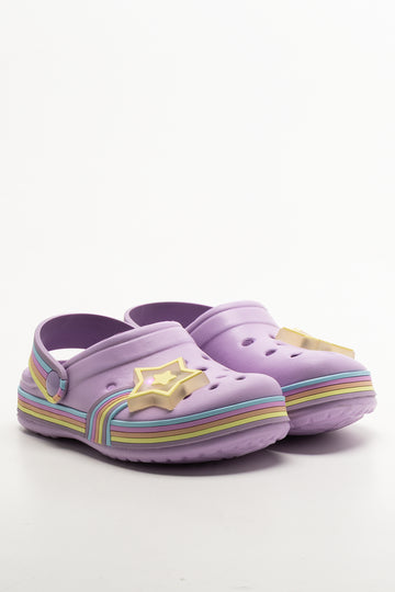 Light Up Star Clogs Lilac