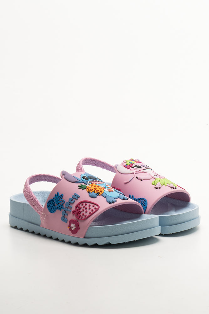 Stitch And Angel Flip Flops Pink And Blue