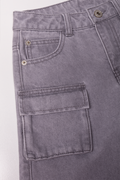 Cargo Denim Shorts Grey (1)