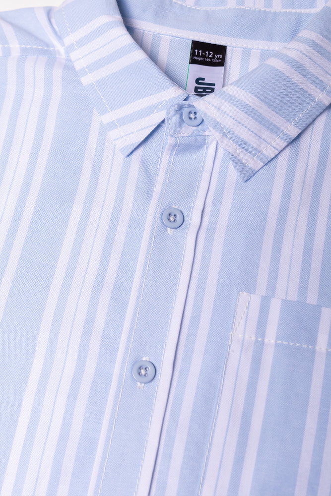 Stripe Long Sleeve Shirt Blue