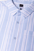 Stripe Long Sleeve Shirt Blue (1)