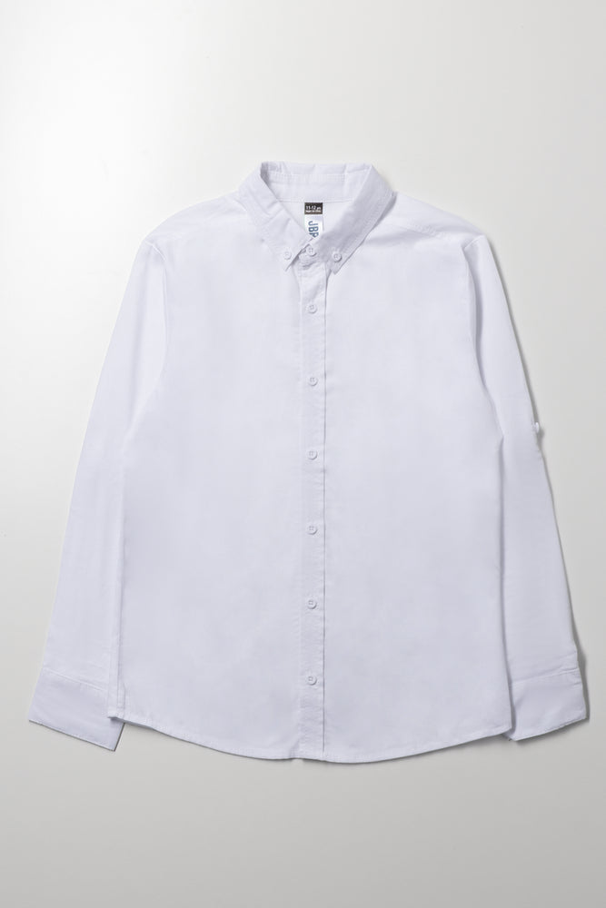 Long Sleeve Oxford Shirt White