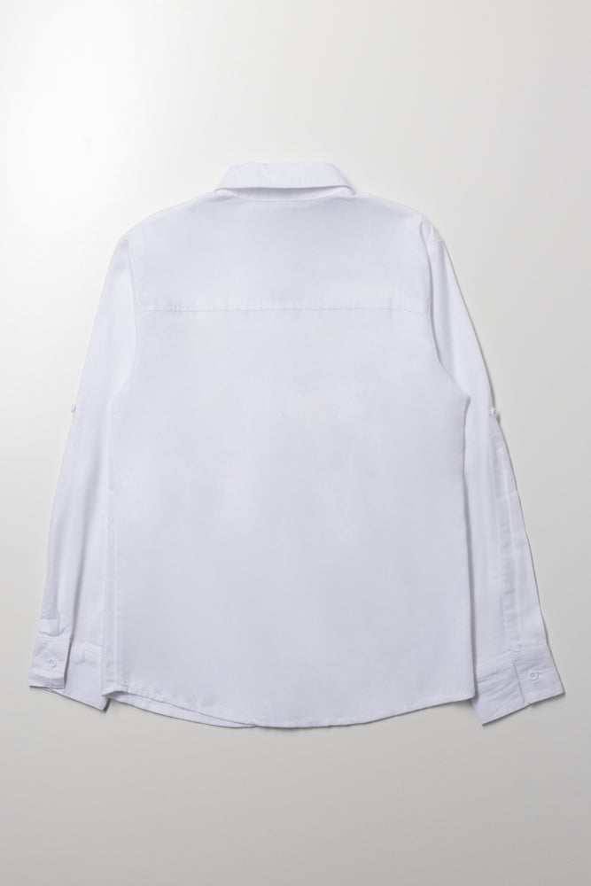 Long Sleeve Oxford Shirt White (3)