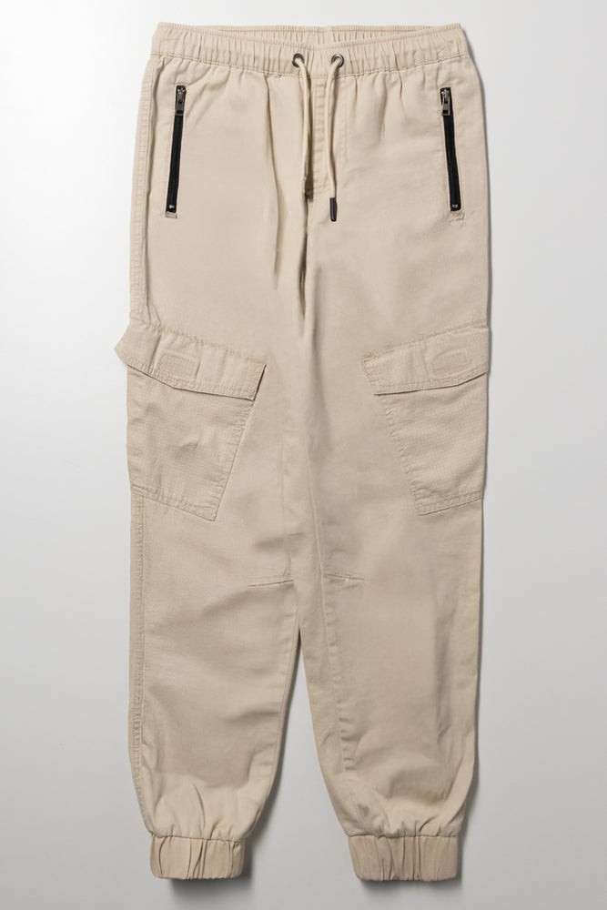 Cargo Jogger Pants Natural