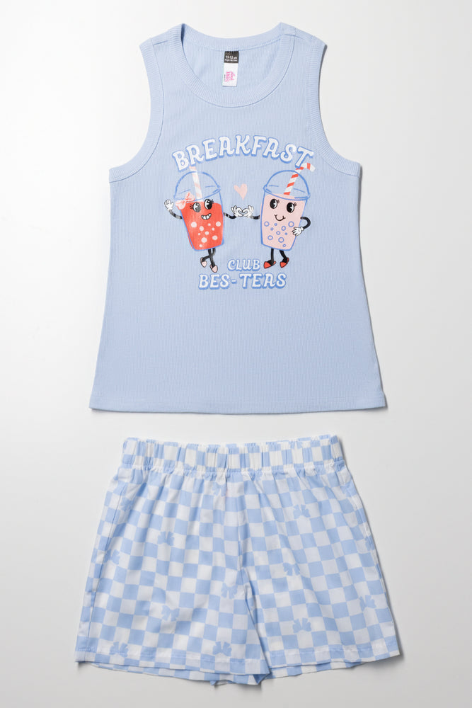 Besties Short Pyjama Set Blue