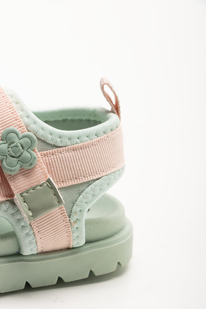 Flower Adventure Sandals Green And Pink (3)