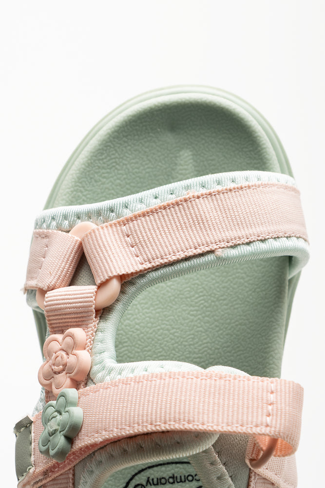 Flower Adventure Sandals Green And Pink (4)