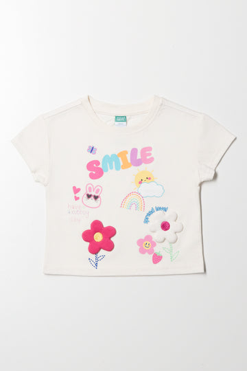 Dropped Shoulder Boxy T-Shirt White