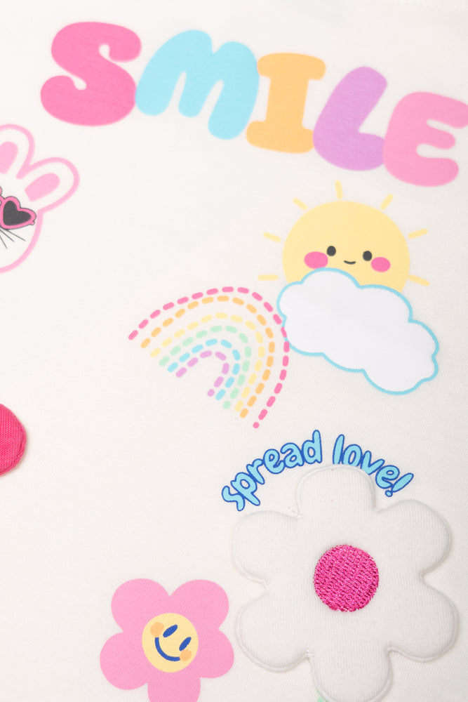 Dropped Shoulder Boxy T-Shirt White (1)