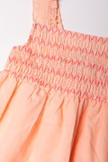 Anglaise Smocked Dress Peach (1)