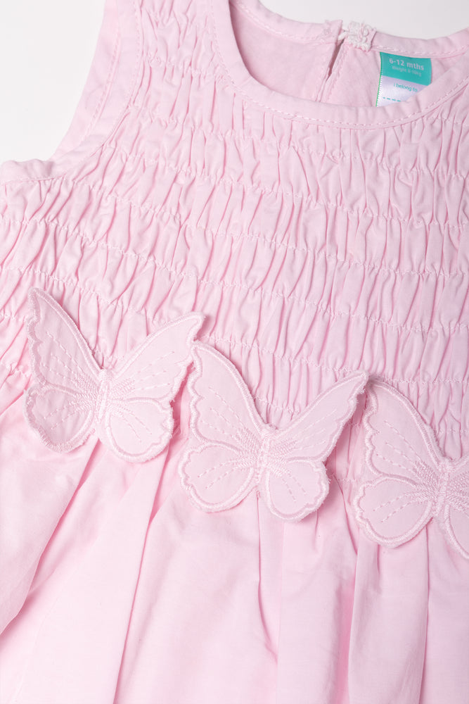 Smocked Dress Pink (1)