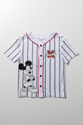 Mickey Mouse Baseball Top White