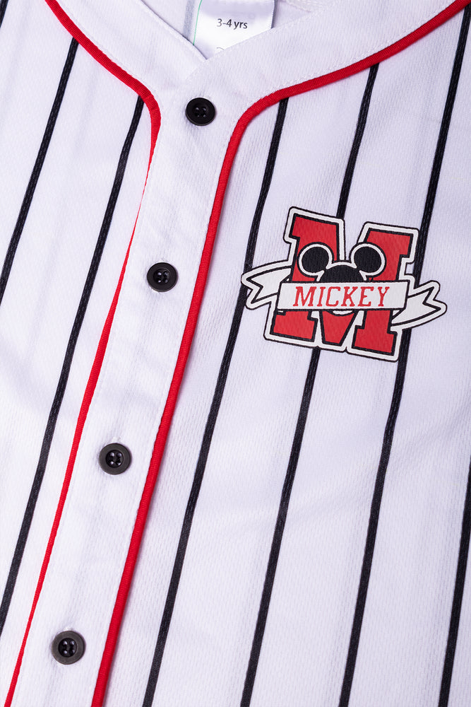 Mickey Mouse Baseball Top White