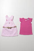 Pinafore Set With Belt Pink (2)