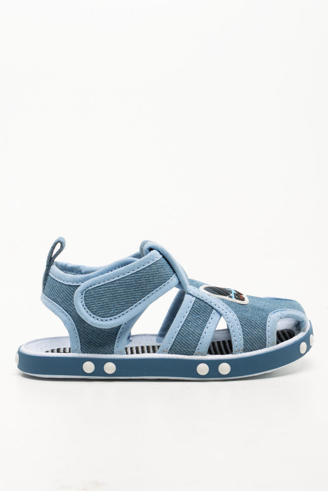 Denim Foxing Sandals Blue