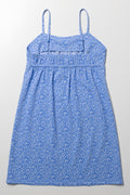 Ditsy Strappy Dress Blue (2)