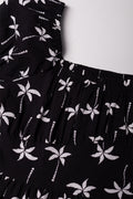 Puff Sleeve Dress Black (1)