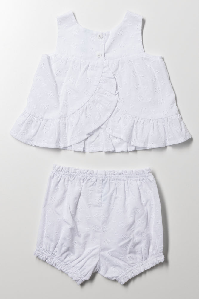 Anglaise Shorts Set White (3)