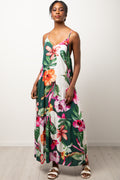 Floral Strappy Maxi Dress Multicolour