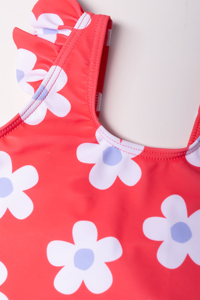 Floral Swimsuit Red