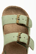 Double Buckle Sandals Green (4)