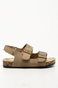 Double Band Sandals Brown (1)