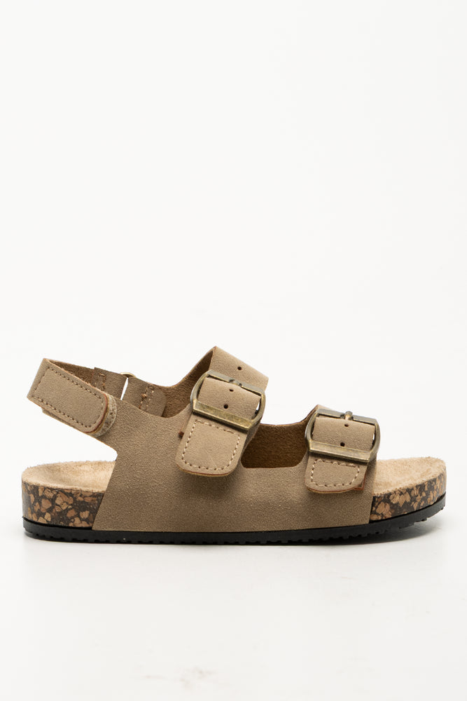 Double Band Sandals Brown (1)