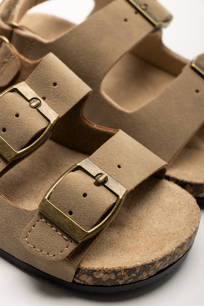 Double Band Sandals Brown (2)