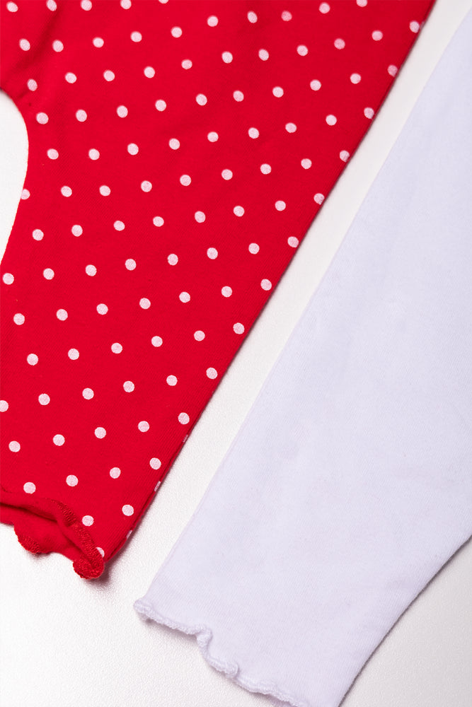 2 Pack Leggings Red And White (1)