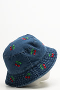 Cherry Denim Bucket Hat Blue (1)