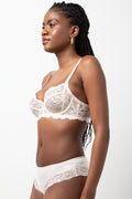 3 Pack Micro Sheen Lace Trim Brazilian Panties Natural (2)