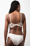 3 Pack Micro Sheen Lace Trim Brazilian Panties Natural (3)