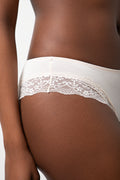 3 Pack Micro Sheen Lace Trim Brazilian Panties Natural (4)