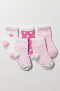 5 Pack Socks Pink