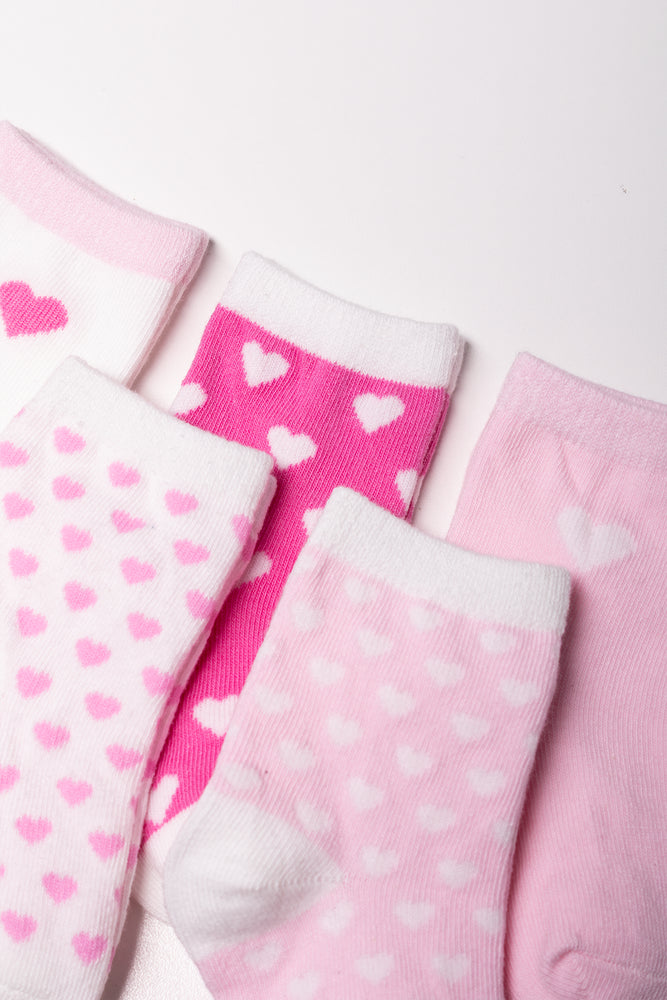 5 Pack Socks Pink (1)