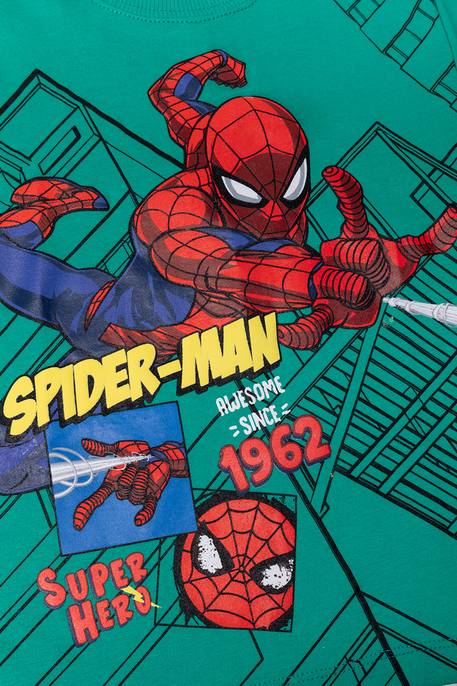 Spider-Man Short Sleeve T-Shirt Green (1)