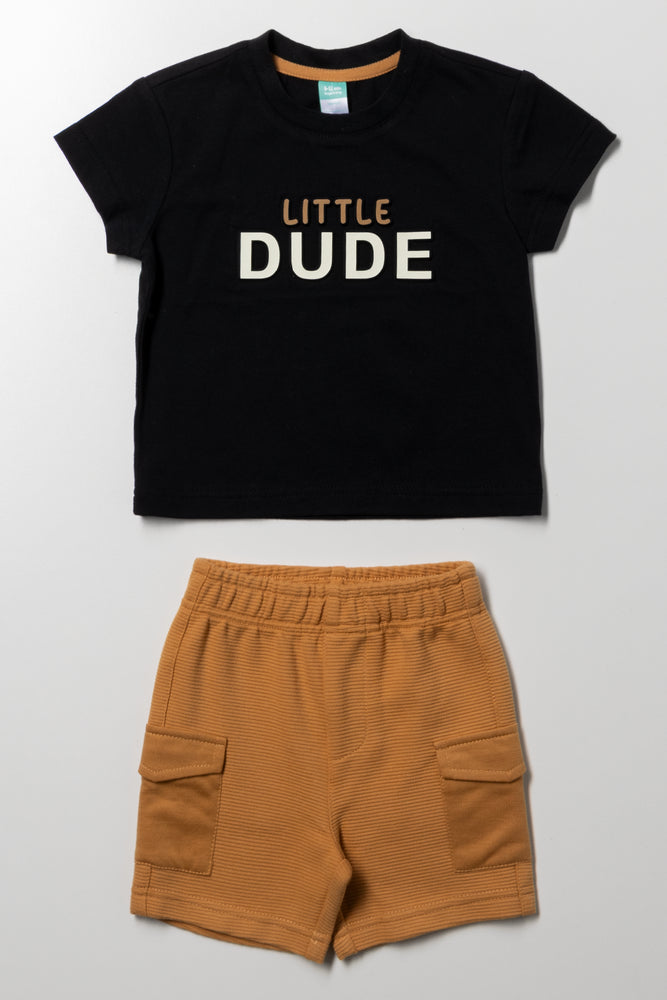2 Piece Set Black And Brown