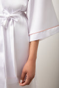 Piping Satin Gown White (3)