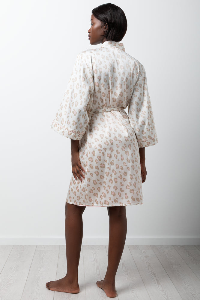 Animal Print Satin Gown Natural (2)