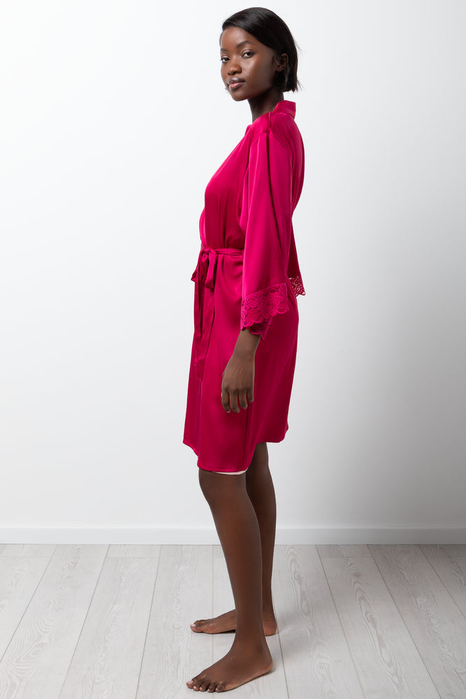 Satin Gown Dark Pink