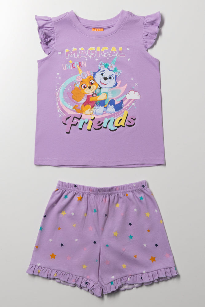 Paw Patrol Short Pyjamas Set Lilac
