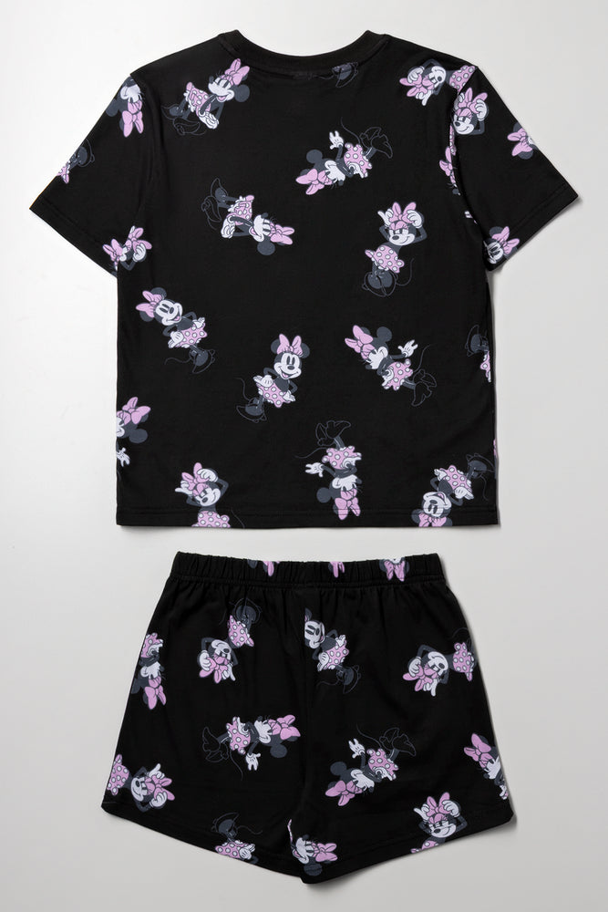 Minnie Mouse Shorts Pyjama Set Black (3)