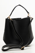 Multi Buckle Bucket Bag Black (2)