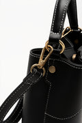 Multi Buckle Bucket Bag Black (4)