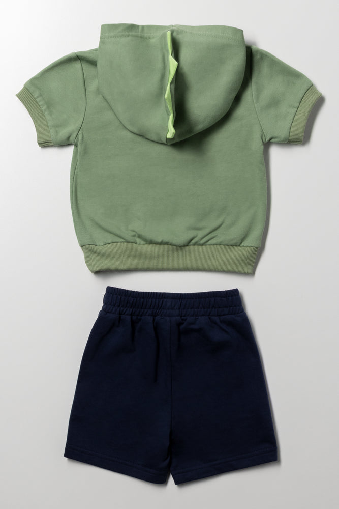 2 Piece Dino Set Green And Navy (4)