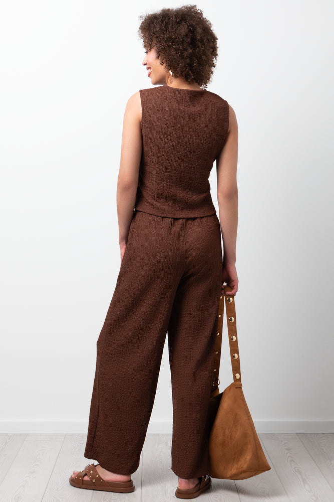 Bubble Knit Pants Brown (2)