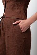 Bubble Knit Pants Brown (3)
